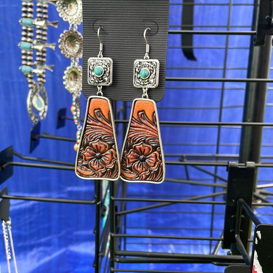 Leather Patch Earrings