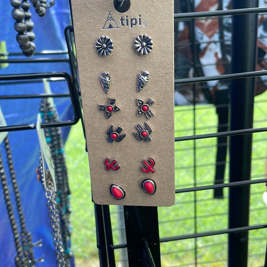 6 Pack Earrings